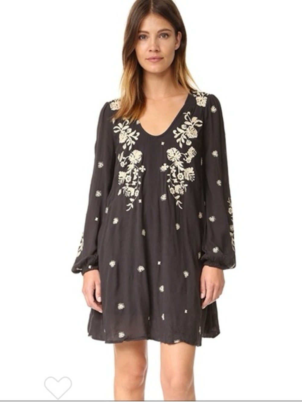 Free People Sweet Tennessee Embroidered Cutout Mini Dress M